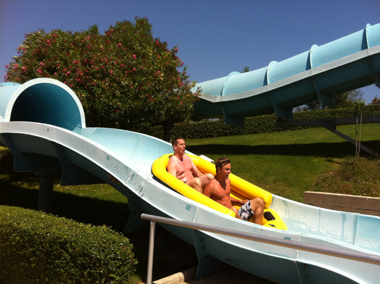 Patrick och Christoffer i Water World